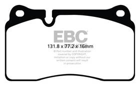 Dp42070r Ebc Yellowstuff Front Brake Pads Audi Tt Rs Quattro 2013-2014 High Performance