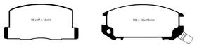 Dp4602r Ebc Yellowstuff Rear Brake Pads For Toyota Mr2 1985-1990 High Performance