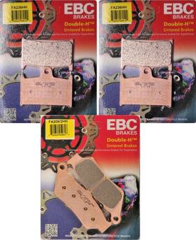 Rocket3 Ebc Fa236 Fa209/2 3 Sets Front Rear Brake Pads 2004-2019 Triumph Fa236/fa209/2