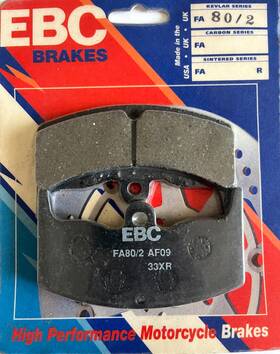 Fa80 Ebc Fa80/2 Brake Pad Set Front Fits Honda Vtr 250 Interceptor
