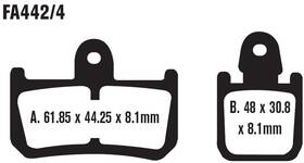 Sc-kt-ebc-ft0411 Ebc Standard Organic Brake Pads Front Set Fa442/4 Yamaha R1 V-max