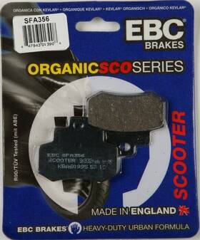 Sfa356 Ebc Sfa Organic Scooter Brake Pads Rear Left Kymco Grandvista 250 2005-2010