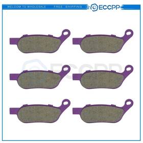 E836021cp618s Eccpp 3 Pair Brake Pads For Harley-davidson Fxcwc Rocker C 2008-2011 Carbon Fiber
