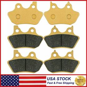 Egqp684 Eg-auto Front Rear High Performance Sintered Brake Pads For Harley Davidson 3 Sets Fa400
