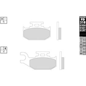 Fd318g1054 Galfer Brakes Semi-metallic Brake Pads - Front G1054