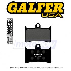 59hy Galfer Brakes Mn/59hy Front Semi-metallic Brake Pads For 2001-2015 Yamaha Fzs1000 Qg