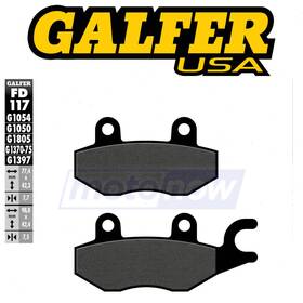 5bvr Galfer Brakes Mn/5bvr Rear Semi-metallic Brake Pads For 2008-2012 Kawasaki Ex250f Io
