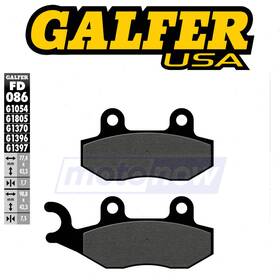 7byy Galfer Brakes Mn/7byy Front Right Semi-metallic Brake Pads For 2012-2013 Kawasaki Dg