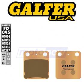 Eq6m Galfer Brakes Mn/eq6m Rear Hh Sintered Brake Pads For 2003-2005 Suzuki Rm65 - Nd