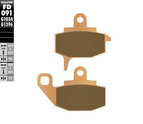 Fd091g1397 Galfer Braking Hh Sintered Front Brake Pads For Kawasaki Klr650/kx80/kx250/kx500