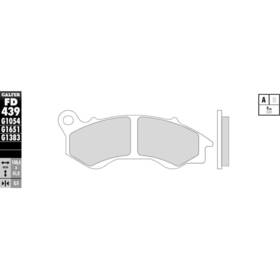 Fd013g1054-cl77 Galfer Semi-metallic Brake Pads - Rear G1054