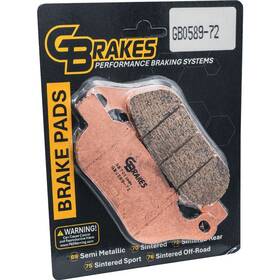 Gb0589-72 Gbrakes Hh Sintered Brake Pads - Rear / 72 Series