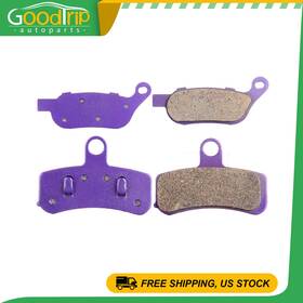 Go991305t01 Goodtrip-autoparts Front And Rear Fits 08-2016 Harley Dyna Street Bob Fxdb Brake Pads Carbon Fiber