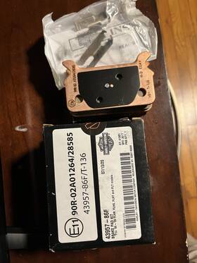 43957-86f Harley-davidson Genuine Rear Brake Pad Kit 43957-86f Harley-davidson Genuine Rear Brake Pad Kit