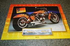 Harley-davidson 91 92 93 1991 Custom Fold Out Poster Low Rider