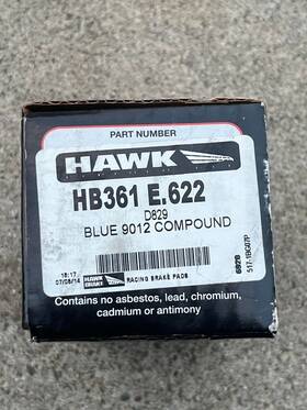 Hb361e.622 Hawk Performance Blue 9012 Racing Brake Pads - Rsx-s/civic Si/s2000 Front 00-11