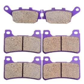 Hon991291s01 Honor-carparts Front Rear Carbon Fiber Brake Pads For 2004-2005 Honda Cbr1000rr