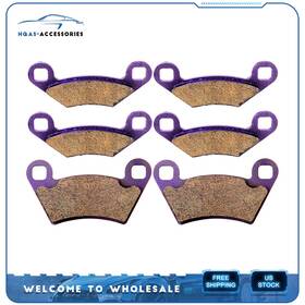 Hq992658a01 Hqas-accessories Front And Rear Carbon Fiber Brake Pads For Polaris Sportsman 570 2015-2017