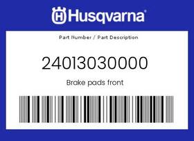 24013030000 Husqvarna Genuine Brake Pads Front -