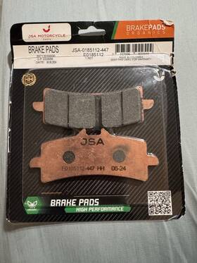 Jsa-e101853-447 Jsa Brakes E0185112-447 447 Hh Motorcycle Brake Pads Organic High Performance