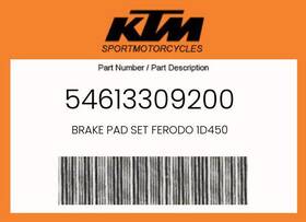 54613309200 Ktm Genuine Brake Pad Set Ferodo 1d450 -