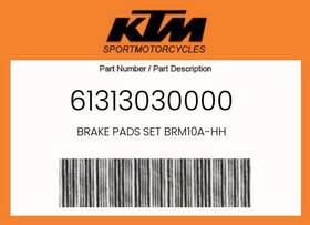 61313030000 Ktm Genuine Brake Pads Set Brm10a-hh -