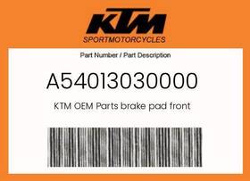 A54013030000 Ktm Genuine Brake Pad Front -