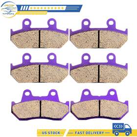 Linktop L991236top Brake Pads 3 Pairs For 1999-2000 Honda Gl1500cf Gl1500c Gl1500ct Carbon Fiber