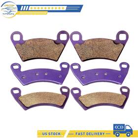 L992672top Linktop Brake Pads 3 Pairs Front Rear For Polaris Efi Ranger 800 13-14 Carbon Fiber