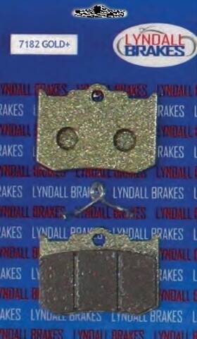 7235-g Lyndall Racing Brakes Gold Brake Pads
