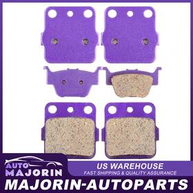 Ma991329j01 Majorin-autoparts Front And Rear Carbon Fiber Fit For Honda Trx420fa 4x4 At Rancher 420 Brake Pads