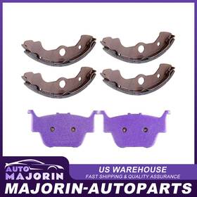 Ma991654j01 Majorin-autoparts Front And Rear Fit For Honda Trx 650 Fa Rincon 2003-2005 Brake Pads Shoes
