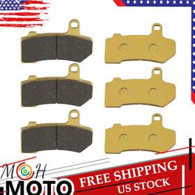 Mhqp-1204 Mhmoto Front And Rear Brake Pads For 2008-2018 Harley Davidson Flhx Street Glide Fa409