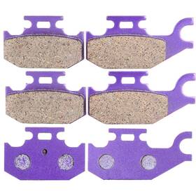 Mo836023t01 Motomasterspro 3 Pair For 2003-2006 Bombardier 4x4 Ho Outlander 400 F/r Brake Pads Carbon Fiber
