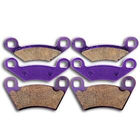 Mo992658t01 Motomasterspro 3 Pair For Polaris Sportsman 570 2015-2017 Carbon Fiber Front And Rear Brake Pads
