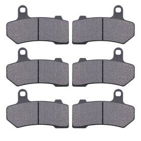 Mwmnun Us-scp-163 Semi-metallic Front And Rear Brake Pads Set For Harley Touring Flhx