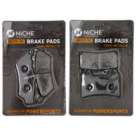 Mk1002621 Niche Brake Pad Set For Victory Touring Cruiser Kingpin Vegas Front Rear Semi-metallic