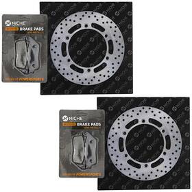 06455-mje-d02 Niche Mk1006658 Front Brake Rotor Pad Kit For Honda Pc800 Semi Metallic
