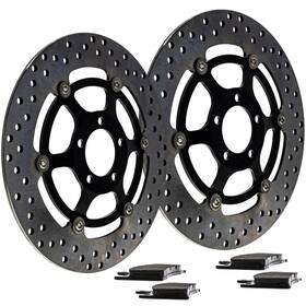43082-1251 Niche Mk1006677 Front Brake Rotor Pad Kit For Kawasaki Ninja Zx9r Semi Metallic