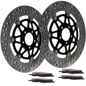 43082-0153 Niche Mk1006705 Unused Brake Rotor Pad Kit For Kawasaki 43082-1142 Front Semi