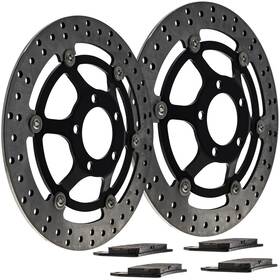 Niche Mk1006726 Front Brake Rotor Pad Kit For Suzuki 59210-32c70 59220-32c70 Semi Metallic