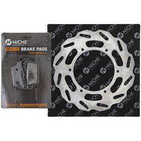 5un-w0046-00-00 Niche Mk1006752 Rear Brake Rotor Pad Kit For Yamaha Semi Metallic