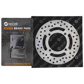 43082-1257 Niche Mk1006787 Rear Right Brake Rotor Pad Kit For Kawasaki Semi Metallic