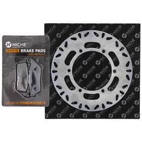 06455-mje-d02 Niche Mk1007072 Brake Rotor Pad Kit For Honda Front Right Semi Metallic