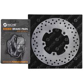 5sl-w0046-00-00 Niche Mk1007116 Rear Right Brake Rotor Pad Kit For Yamaha Semi Metallic