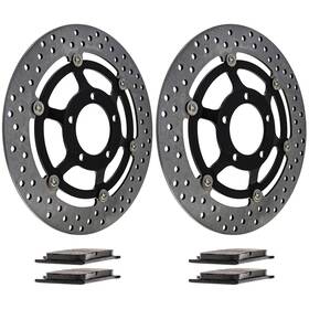 Mk1007380 Niche Front Brake Rotor Pad Kit For Triumph T2020211 T2022500 Semi Metallic