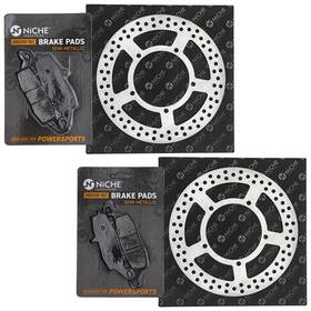 43082-0050 Niche Mk1007390 Front Brake Rotor Pad Kit For Kawasaki 43082-1237 Semi Metallic