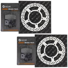 43082-0153 Niche Mk1007391 Brake Rotor Pad Kit Kawasaki 43082-1142 Front Semi Metallic