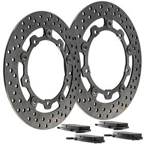 Niche Mk1007411 Front Brake Rotor Pad Kit For Yamaha 59c-2581t-00-00 Semi Metallic Scooter