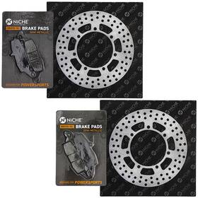 43082-0009 Niche Mk1007450 Front Brake Rotor Pad Kit For Kawasaki 43082-1237 Semi Metallic
